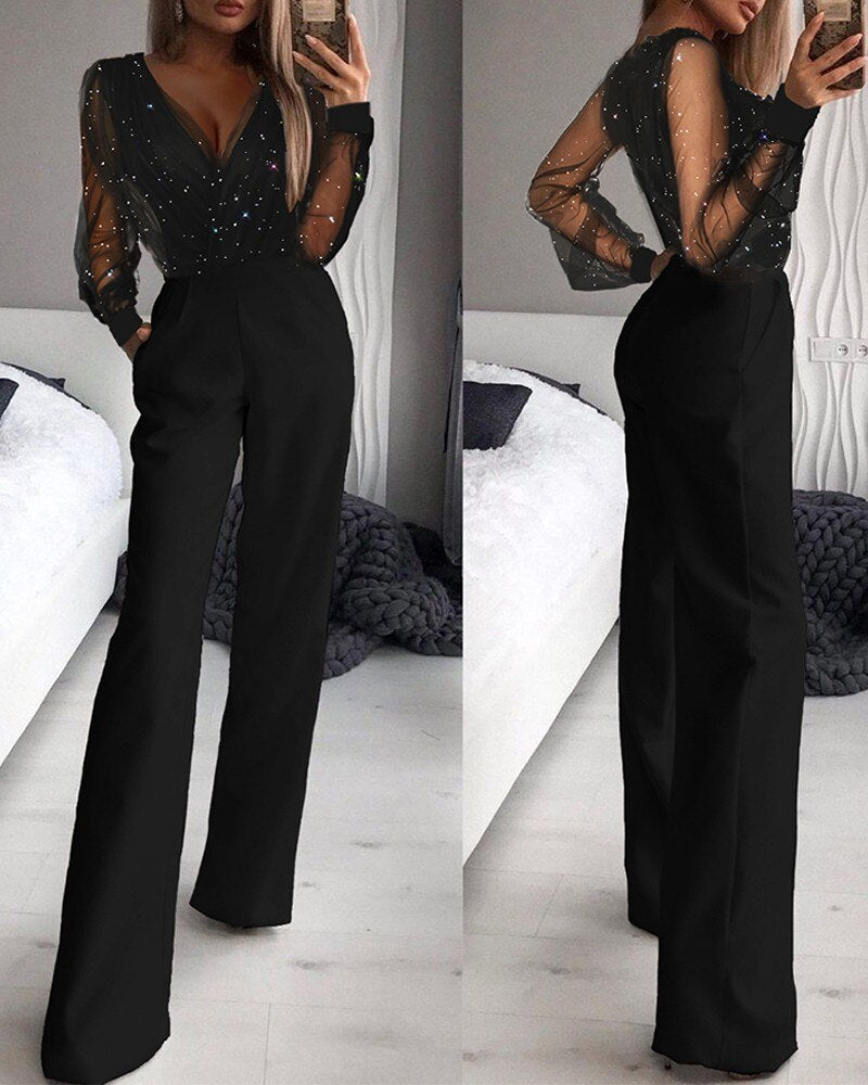 Elegant Slim Office Lady Black Strapless Jumpsuits for women Summer New Sexy Sleeveless White Red Wide leg Jumpsuits