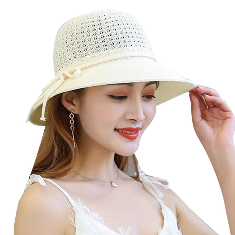 Cool Women Bucket Hats Female New Summer Korean Fahsion Sunscreen Fisherman Cap Outdoor Beach Sun Cap Hat For Women Beige