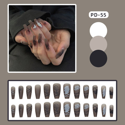 24pcs Lemon Short Wear Tips Nail False Patch Press on Nails Supplies for Professionals Artifical Fake Nails Faux Ongles Uñas