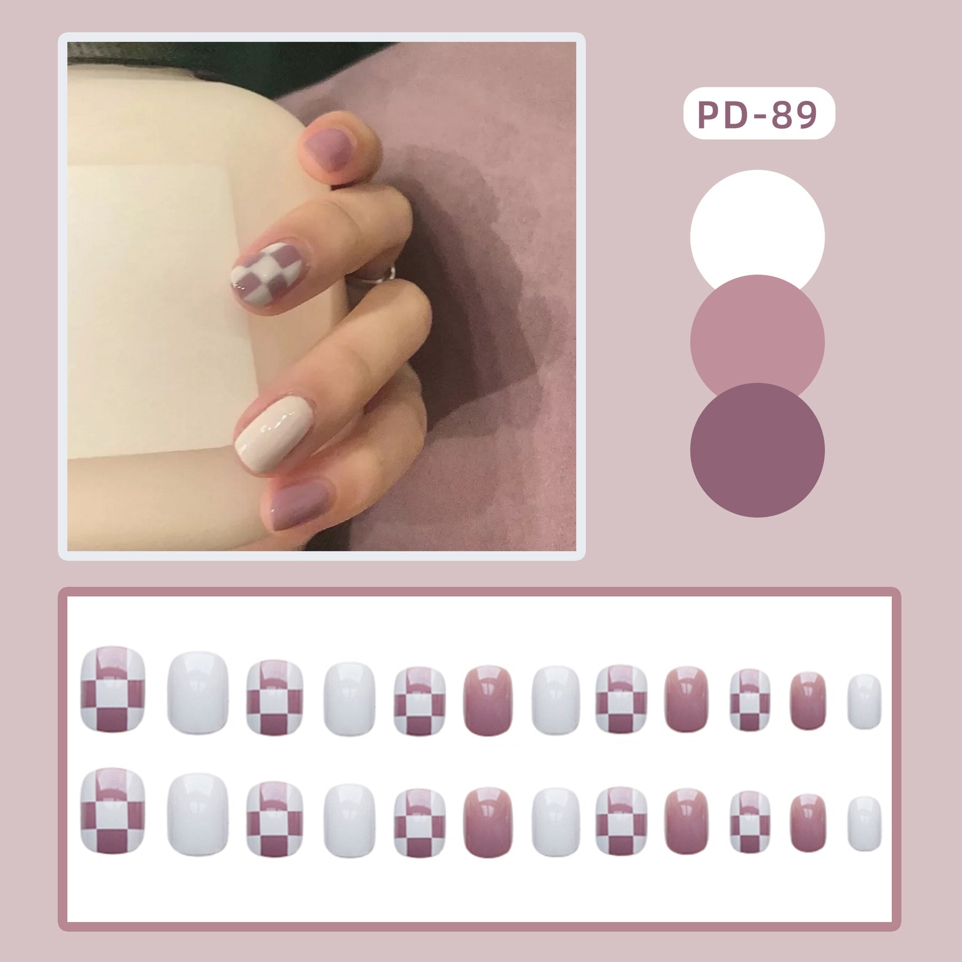24pcs Lemon Short Wear Tips Nail False Patch Press on Nails Supplies for Professionals Artifical Fake Nails Faux Ongles Uñas PD-89-Fake Nails Art