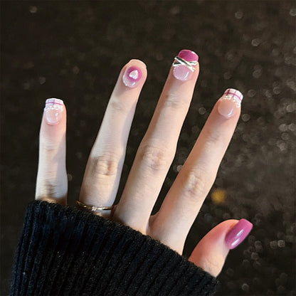 super cool fake nail silver false nail sharp press on nail red black spider special-shaped Punk Artificial Nail Salon Manicure