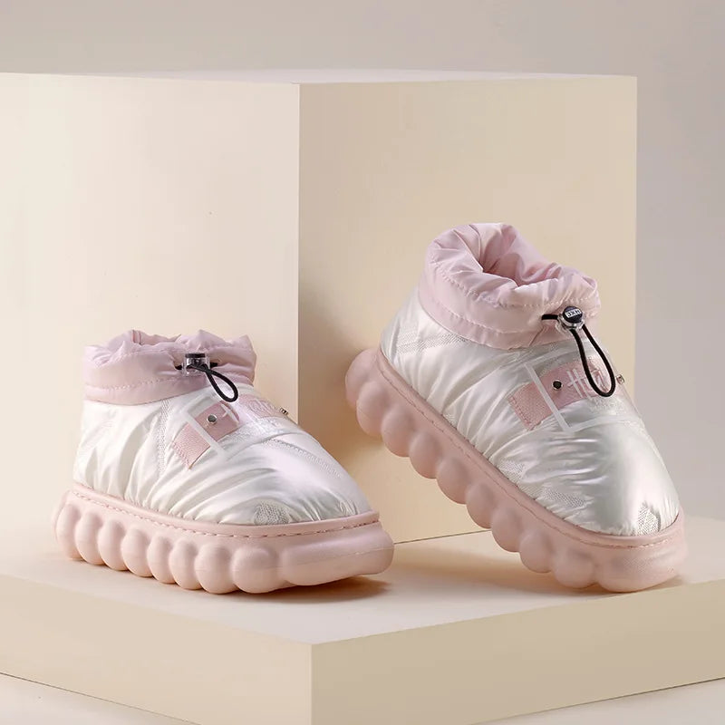 Ankle Boot Woman Winter Platform Warm Fur Shoes for Female Rainproof Cloth Comfortable Soft Plush Chunky Women's Snow Boot