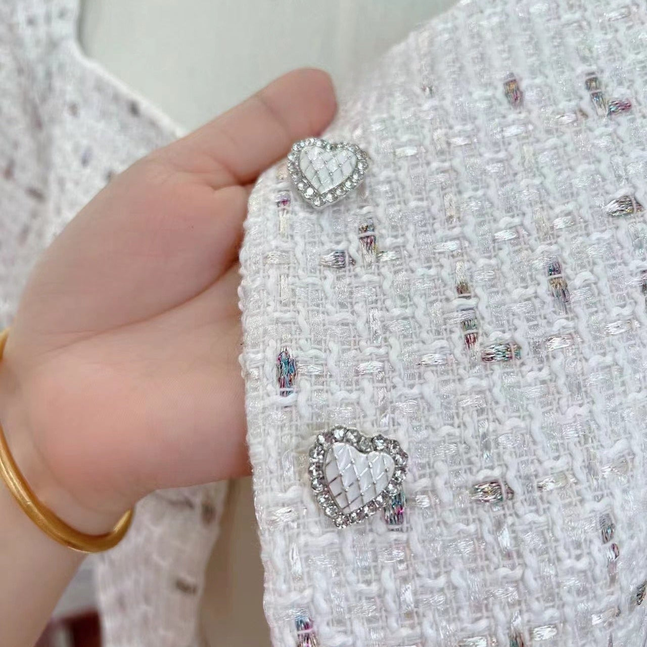 Small Fragrant Skirt Suit Tweed Short Coat Puff Sleeve Two Piece Set Female Summer Fashion Skirt for Women Korea Fashion