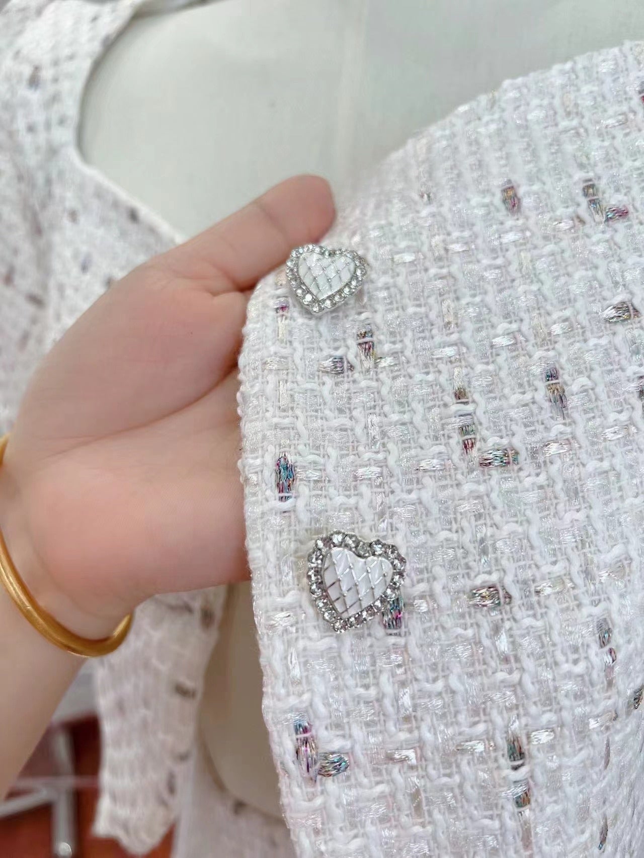 Small Fragrant Skirt Suit Tweed Short Coat Puff Sleeve Two Piece Set Female Summer Fashion Skirt for Women Korea Fashion