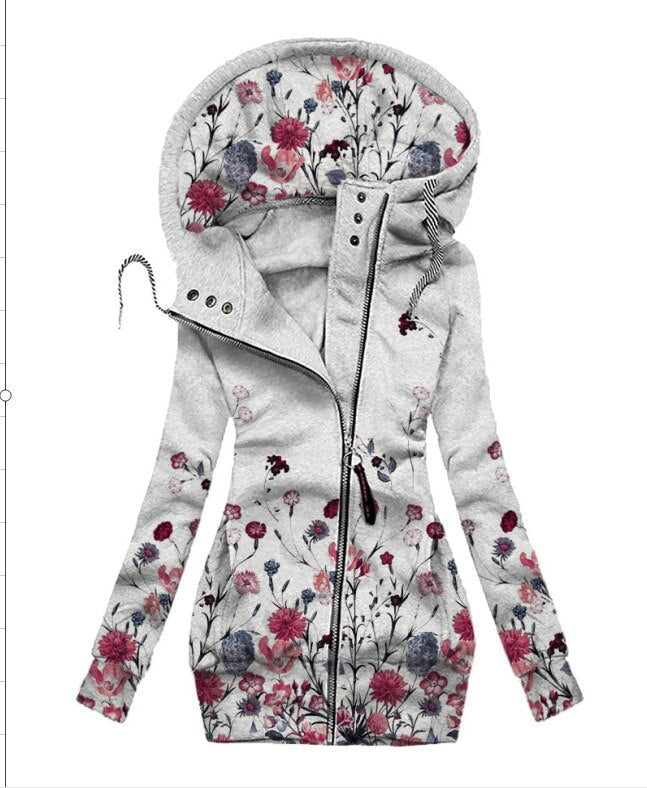 Autumn Winter Woman Sweatshirt Fleece Hooded Zipper Hoodies Female Casual Woman Cardigan Clothes for Teens 9