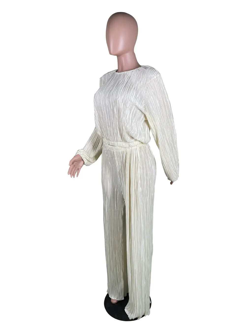 High Elasticity Two Piece Set for Women Long Sleeve O neck Tops Women's Tracksuit Female Casuals Home Loose Wide Leg Pant Sets