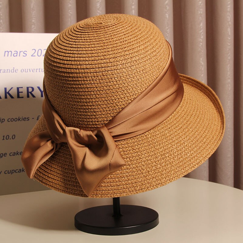 Women's hats for the sun Beach outing Luxury straw hat sunhat Golf cap summer new panama Visor Fashion elegant women caps
