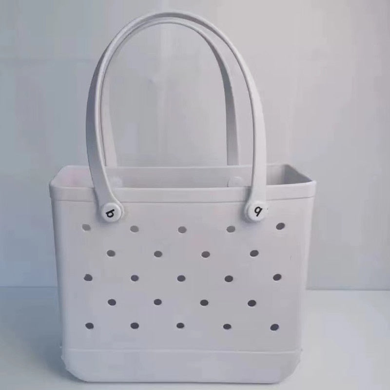 Rubber Beach Bags Waterproof Sandproof Large Size Outdoor EVA Portable Travel Bags Washable Tote Bag For Beach Sports Market White