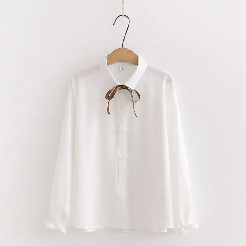 Women's Korean Preppy Style Student 3 Piece Clothing Set Spring Fall Girls Casual Bow Shirt Knit Vest Denim Pants Outfits