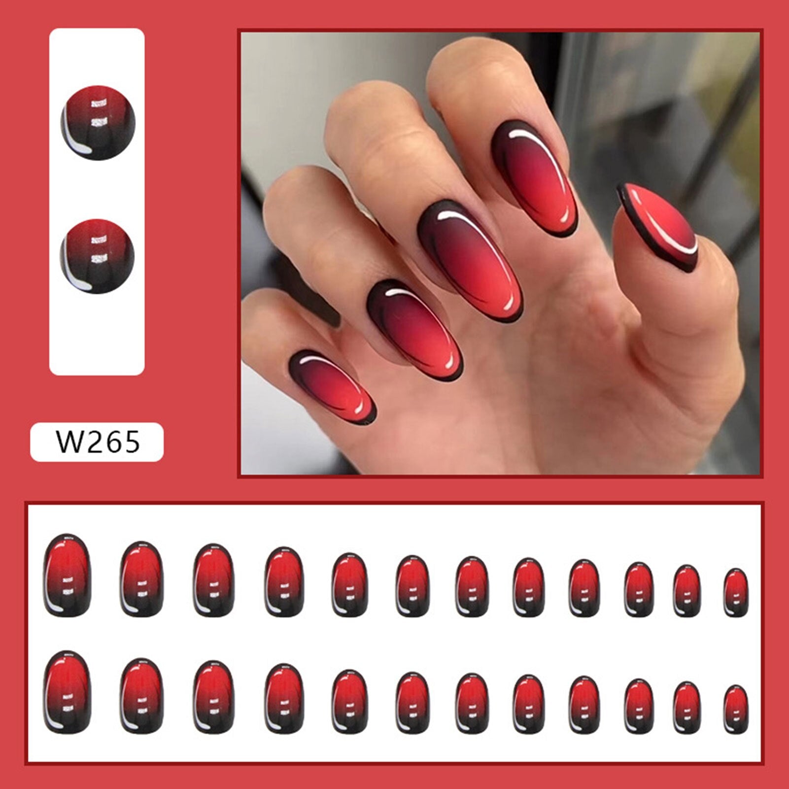 Comic Style False Nails for ACGN Girls 24pcs Coffin y2k Style Press on Nail Tips Full Cover Wearable Short Square Acrylic Nails style7