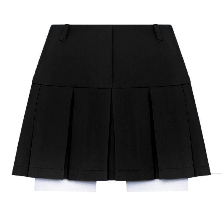 Casual Two Piece Sets Women's Fall Outfits New Black Matching Sets With Skirt And Blazer Cropped Top Suit For Women Only Black Skirts
