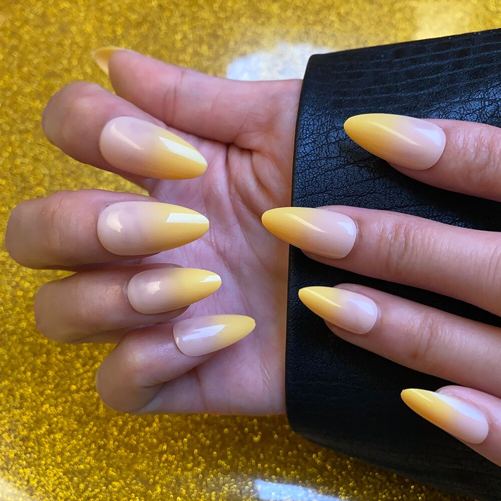 Acrylic Fake Nails Wearable Long Sharp Nail Broken Diamond Butterfly Dot Diamond Full Cover Nail Tips Set Press On Nails New 89