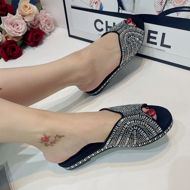 Trendy Colorful Slides for Women New Classic Design Sandals Italian Style Lady Shoes Low Heel Summer Mules Comfy Sandals