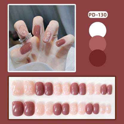 24pcs Lemon Short Wear Tips Nail False Patch Press on Nails Supplies for Professionals Artifical Fake Nails Faux Ongles Uñas