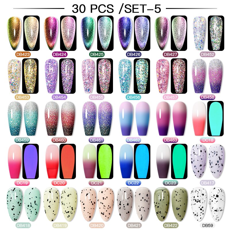 Mtssii 24/25/40/60PCS Gel Nail Polish Set Color Gel Semi Permanent UV Led Varnish Nail Art Design Soak Off Gel Set Nail Gel Set SZH18386