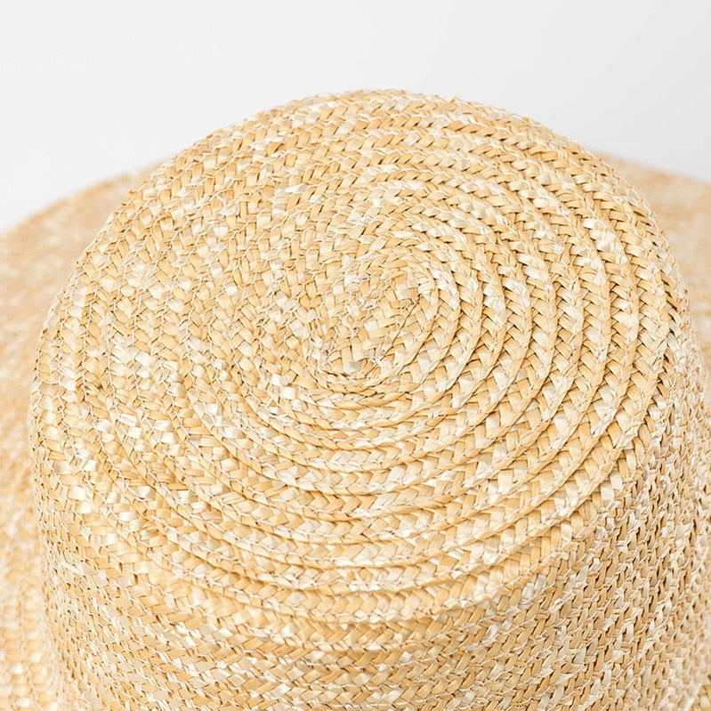Wide Brim Beach Hats With Neck Tie For Women Large UV Protection Sun Hats Summer Big Brim Wheat Straw Hats Wholesale