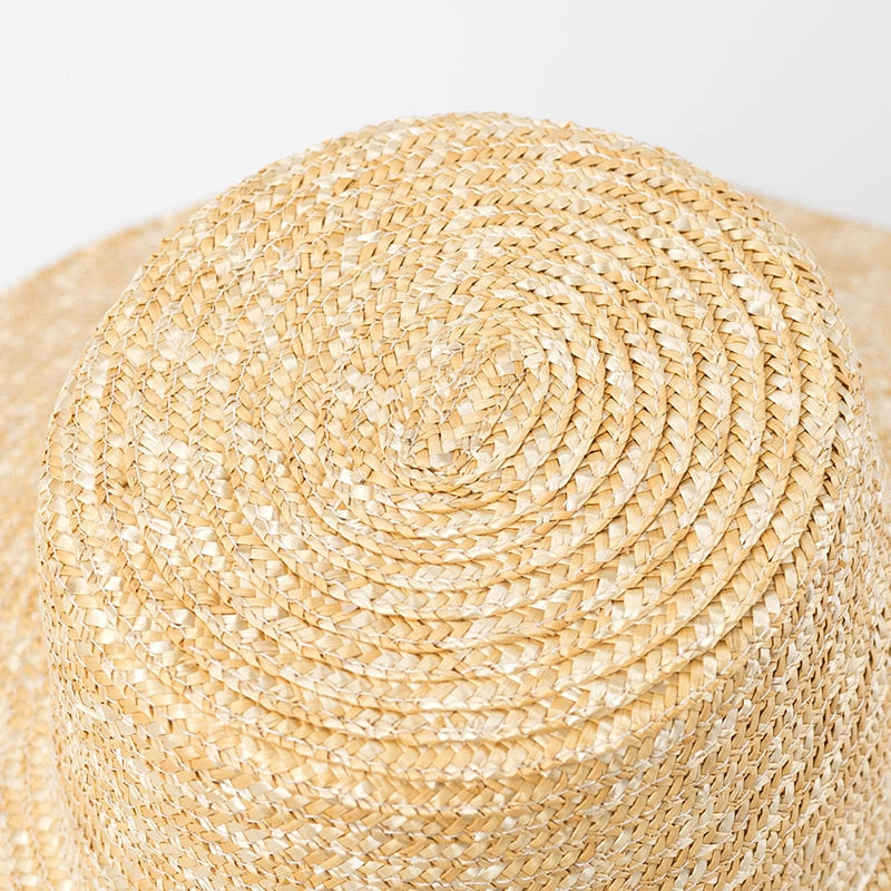 Wide Brim Beach Hats With Neck Tie For Women Large UV Protection Sun Hats Summer Big Brim Wheat Straw Hats Wholesale