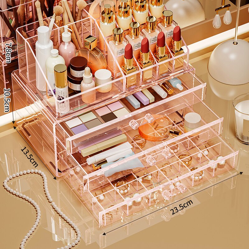 Large capacity, multiple combinations, nail jewelrystorage box, transparent multi-layer nail box, classified drawer, jewelry box 1 1 24 1