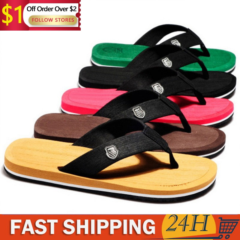 Slippers mannen slippers strand sandalen niet-slip casual platte schoenen slippers indoor huis schoenen voor mannen buitenglaasjes