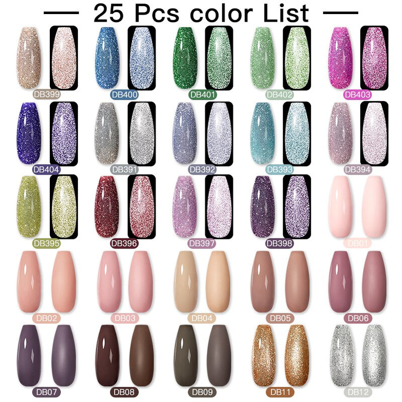 Mtssii 24/25/40/60PCS Gel Nail Polish Set Color Gel Semi Permanent UV Led Varnish Nail Art Design Soak Off Gel Set Nail Gel Set SZH17940
