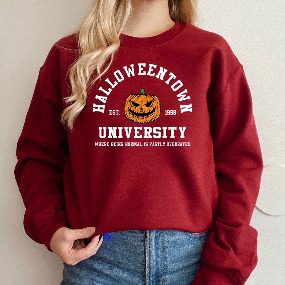 Vintage Halloweentown Sweatshirt Halloweentown Est 1998 Pullover Funny Halloween Town Fall Hoodies Pumpkin Halloween Sweatshirts