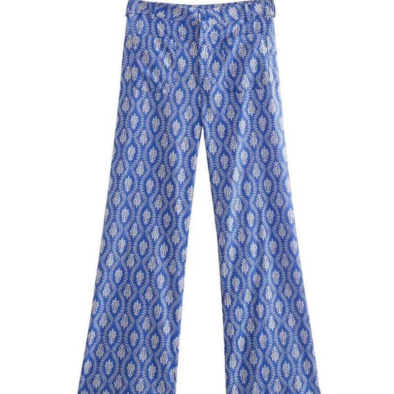 Elegant Blouse Pants Sets Two Pieces Jumpsuits Long Sleeve Retro Blouse Shirts Women Female Suits Autumn Winter Outfit Pajamas Pants Only