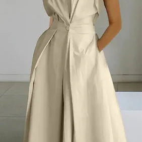 S-5XL Korean Fashion Long Sleeve Shirt Dress Chic Turndown Neck Ruched Maxi Dress Women Autumn Winter Clothes Streetwear Sleeveless-5