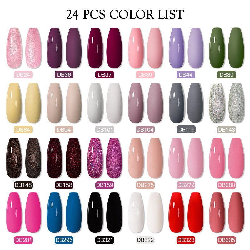 Mtssii 24/25/40/60PCS Gel Nail Polish Set Color Gel Semi Permanent UV Led Varnish Nail Art Design Soak Off Gel Set Nail Gel Set SZH18308