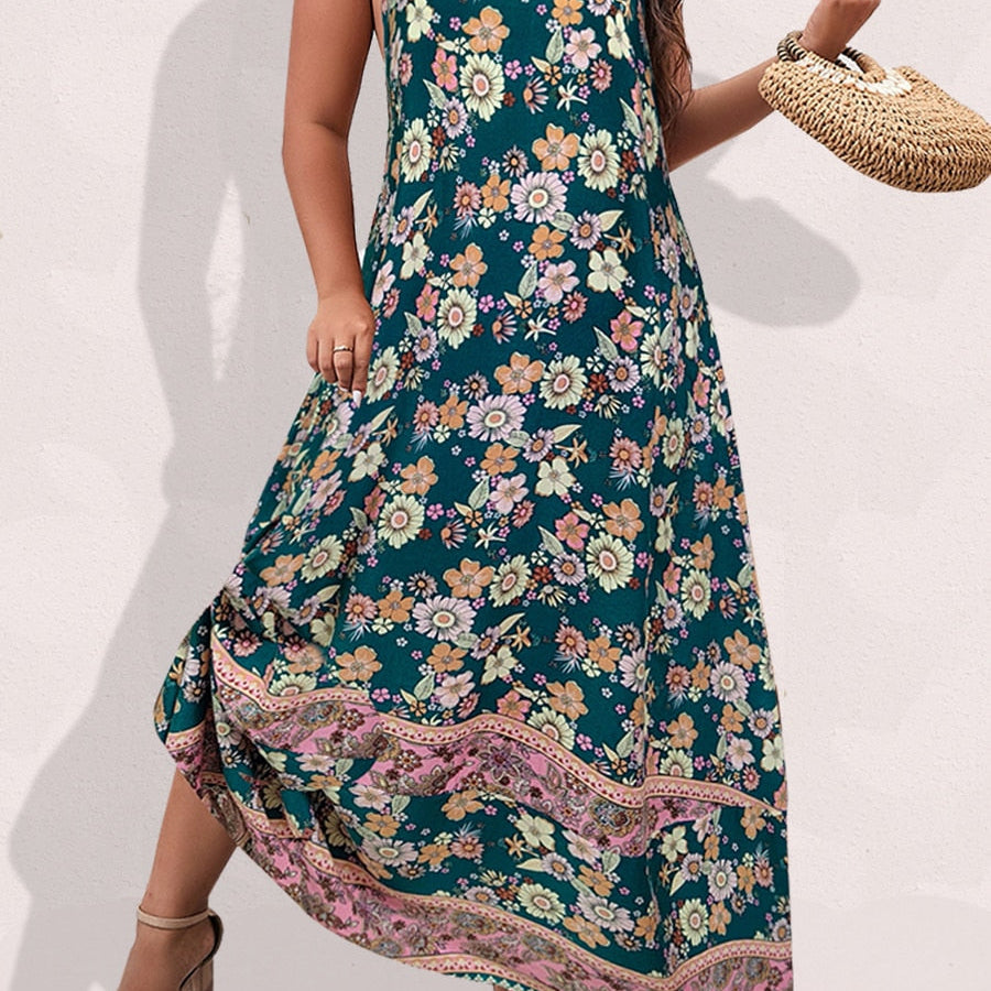 Finjani Women's Dress Plus Size Cami Dresses Summer Backless Maxi Dress Floral Print Formal Party Dresses 2023 448 Spain