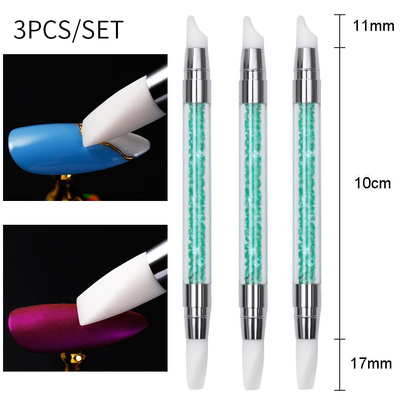 3Pcs French Stripe Nail Art Liner Brush Set 3D Tips Line Stripes DIY Drawing Pen UV Gel Brushes Painting Pen Manicure Tools 231835