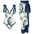 Two Piece Sets Beach Swimsuit Cover-up Summer Women Clothes Tops Bodysuits And Skirt Fitness Skinny Outfit 2 Piece Suit Picture 1