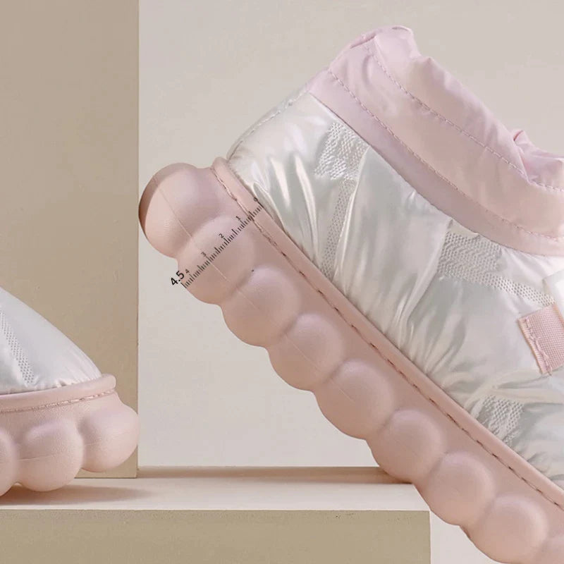 Ankle Boot Woman Winter Platform Warm Fur Shoes for Female Rainproof Cloth Comfortable Soft Plush Chunky Women's Snow Boot