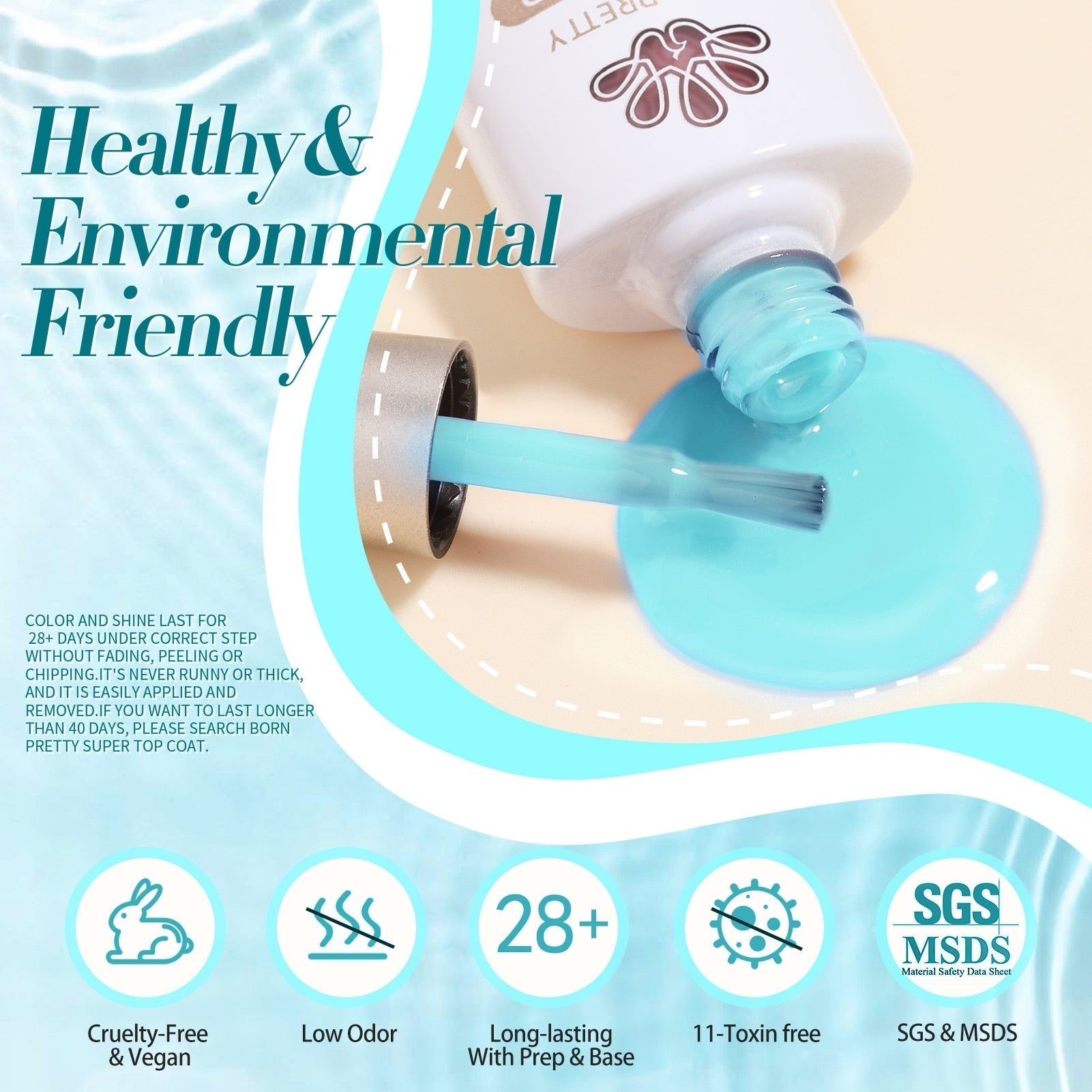 BORN PRETTY 6 Bottles 10ml Jelly Transparent Nail Gel Pink Nude Color Soak Off Gel Nail Polish for Manicure