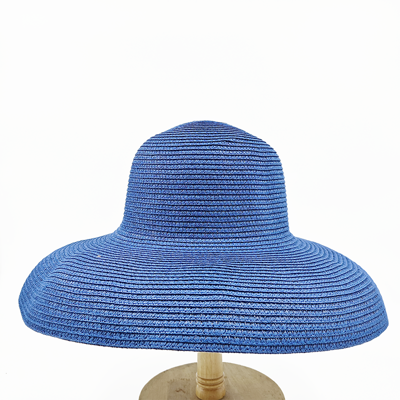 Summer hat new female sun hat folding beach hat big brim travel sunscreen Hepburn wind sun hat travel 17 Spain 55-58CM