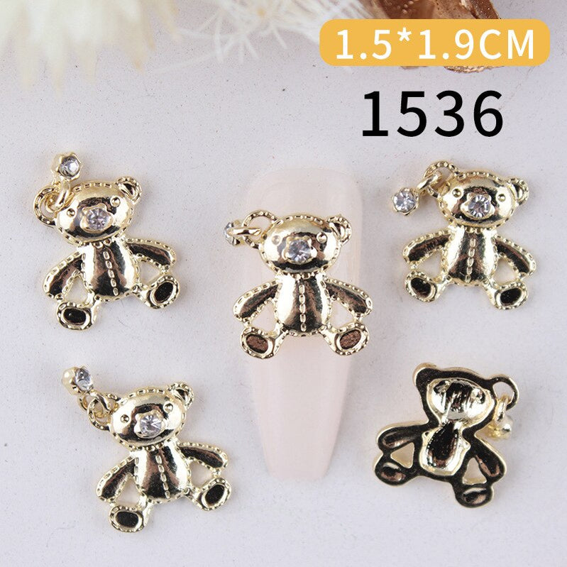Nail Charms Pearl Decoration For Press On Fake Nail Accessories Pendant Super Sparkling Zircon Nail Parts Manicure Professionals 1536