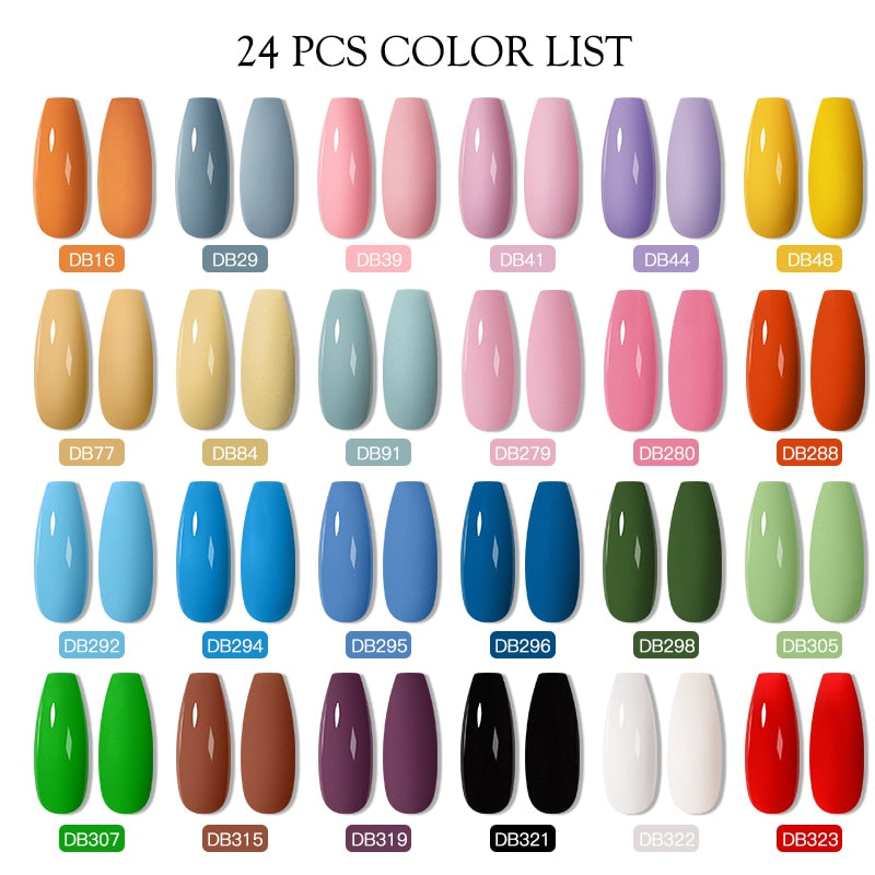 Mtssii 24/25/40/60PCS Gel Nail Polish Set Color Gel Semi Permanent UV Led Varnish Nail Art Design Soak Off Gel Set Nail Gel Set SZH15356