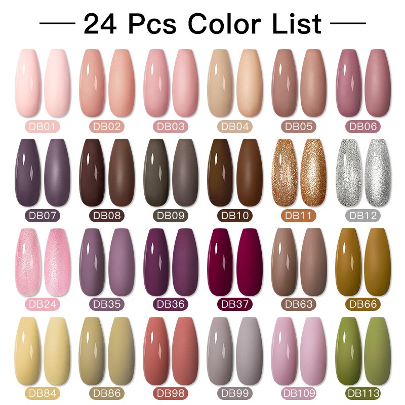 Mtssii 24/25/40/60PCS Gel Nail Polish Set Color Gel Semi Permanent UV Led Varnish Nail Art Design Soak Off Gel Set Nail Gel Set SZH15681