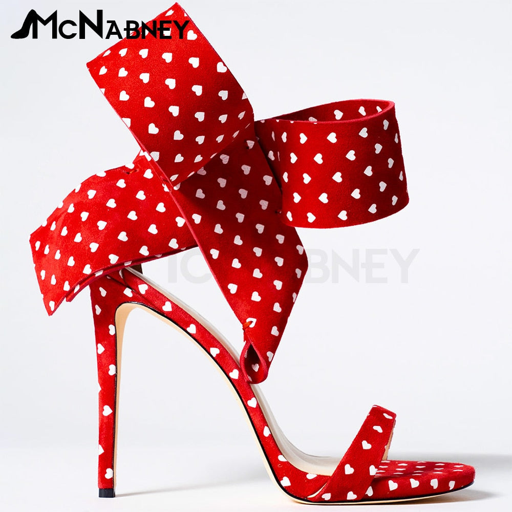 Satin Butterfly Knot High Heels Stiletto Pointed Toe Sandals Luxury Style Shoes Fashion High Heels Shiny Rhinestone Sandals Sale