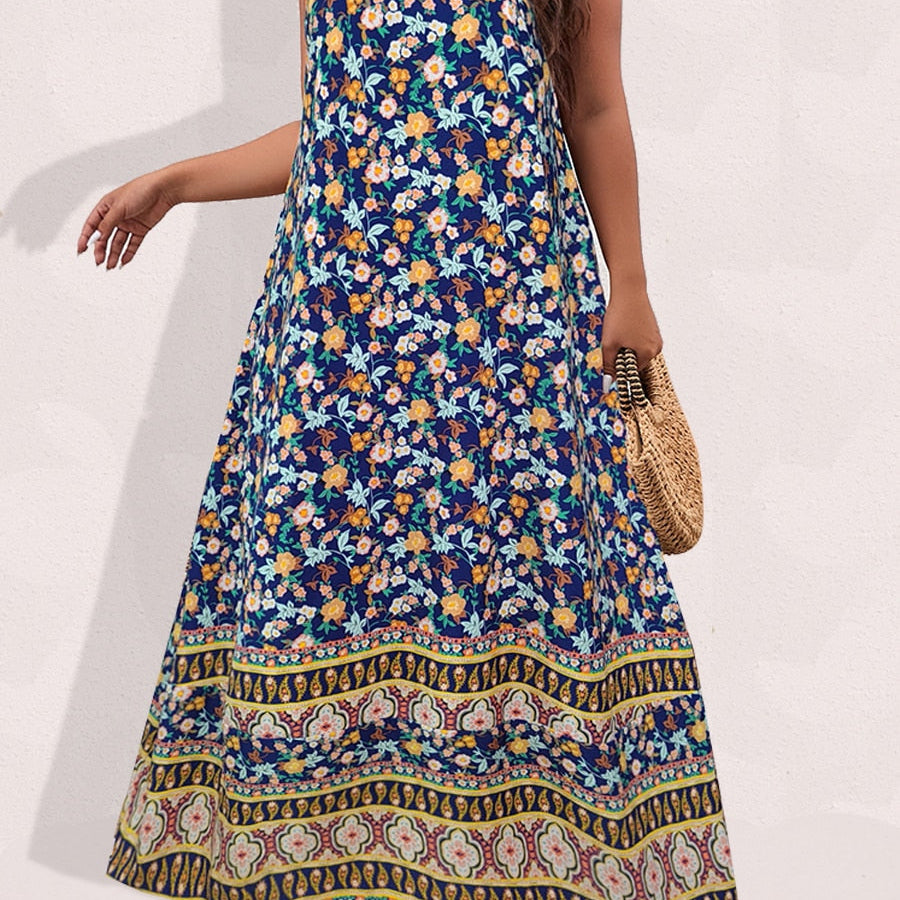 Finjani Women's Dress Plus Size Cami Dresses Summer Backless Maxi Dress Floral Print Formal Party Dresses 2023 460 Spain