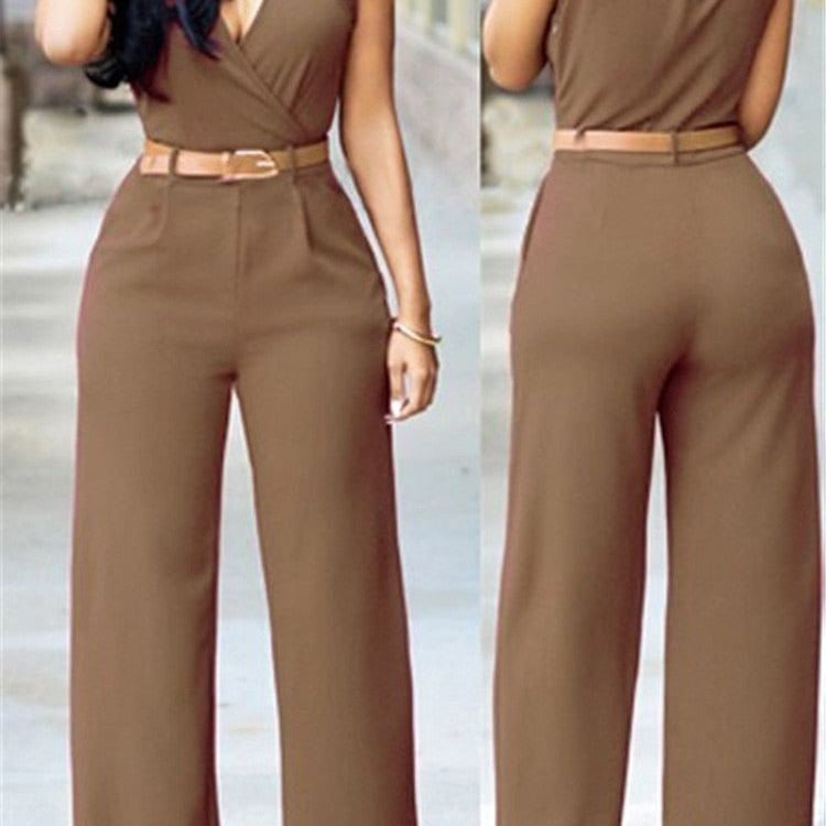 Newly Women Jumpsuit Lady Sleeveless Romper Female jumpsuit Bodysuit Bodycon Party Streetwear Outfit Clothes Party Playsuit Khaki