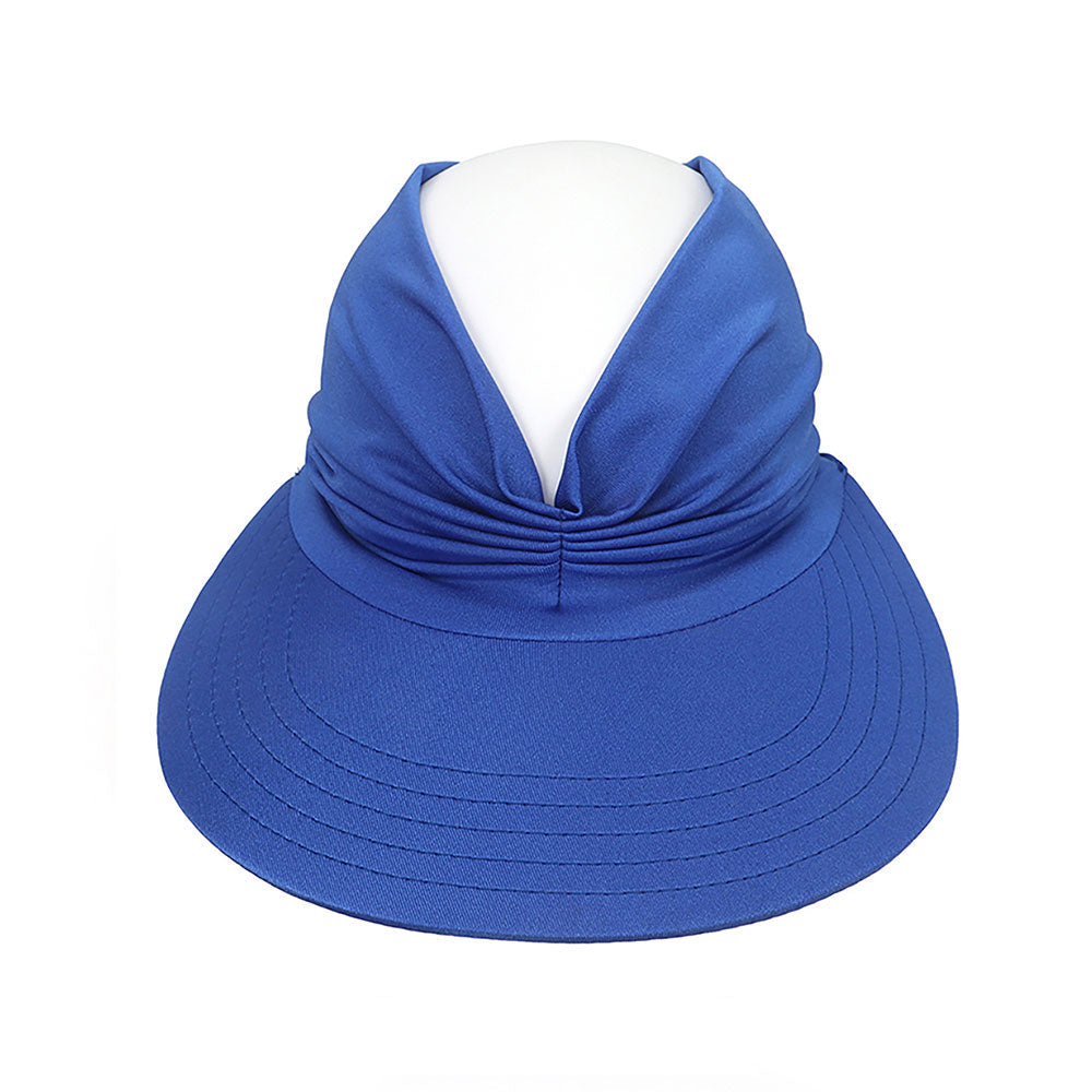 Aettechgd New Women's Summer Hat Outdoor UV Protection Sun Visor Hat Empty Top Hat Travel Seaside Beach Hat Sunscreen Blue