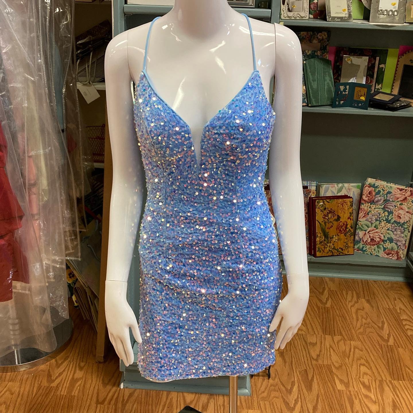 Sequin Velvet Cocktail NYE Dress Sexy Lady Short Formal Event Homecoming Party Gown Club Night Hoco Gala Interview Red Blue Light Blue