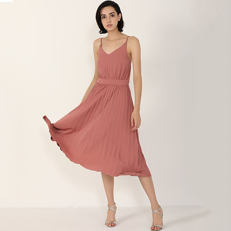 Women Fashion Sling V Neck Long Dress Droopy Big Hem Backless Sexy Party Prom Club Belt Back Zipper Elegant Female Dresses 2XL