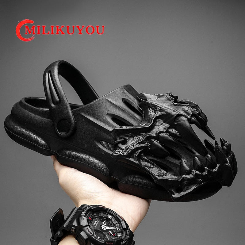 Women Men Sandals Light EVA Men's Casual Shoes Hole Shoes Clogs Lovers Home Garden Outdoor Male Beach Flat Slippers