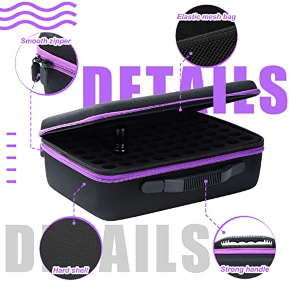7/12/30/60/120 Slots Essential Oil Case Nail Polish Portable Storage Bag Perfume Oil Essential Oil Box Travel Carrying Holder