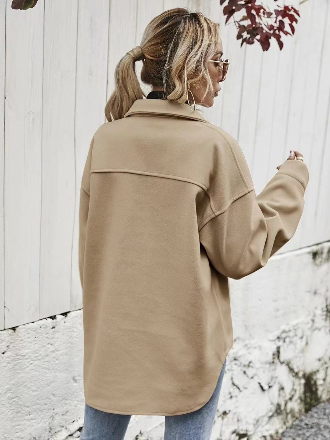 Women Jacket Office Autumn Female Vintage Pockets Trench Coat Winter Warm Jackets Branded Oversize Luxury Outerwear