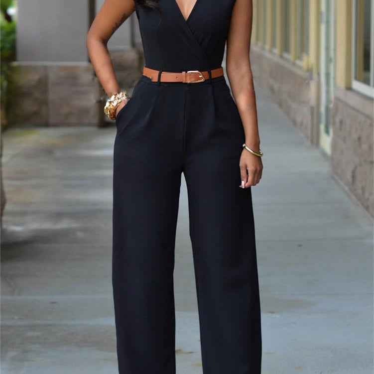 Newly Women Jumpsuit Lady Sleeveless Romper Female jumpsuit Bodysuit Bodycon Party Streetwear Outfit Clothes Party Playsuit Black