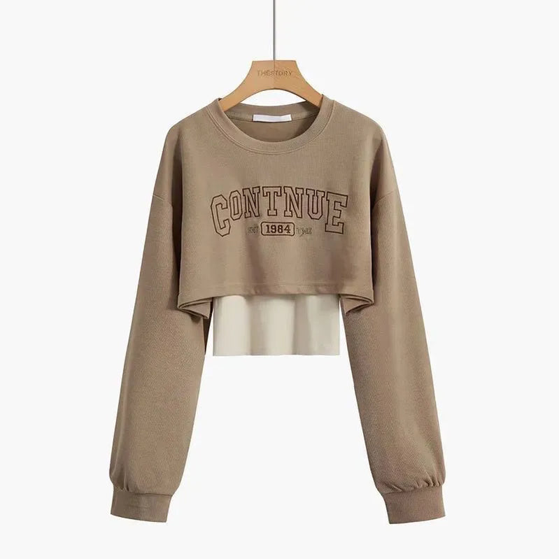 Women's Autumn Tracksuit Suit Korean Elegant Casual Short Long Sleeve Sweater+Vest+Spoort Pants 3 Piece New Matching Set Khaki Sweater