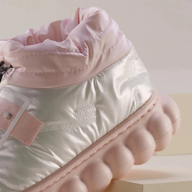 Ankle Boot Woman Winter Platform Warm Fur Shoes for Female Rainproof Cloth Comfortable Soft Plush Chunky Women's Snow Boot