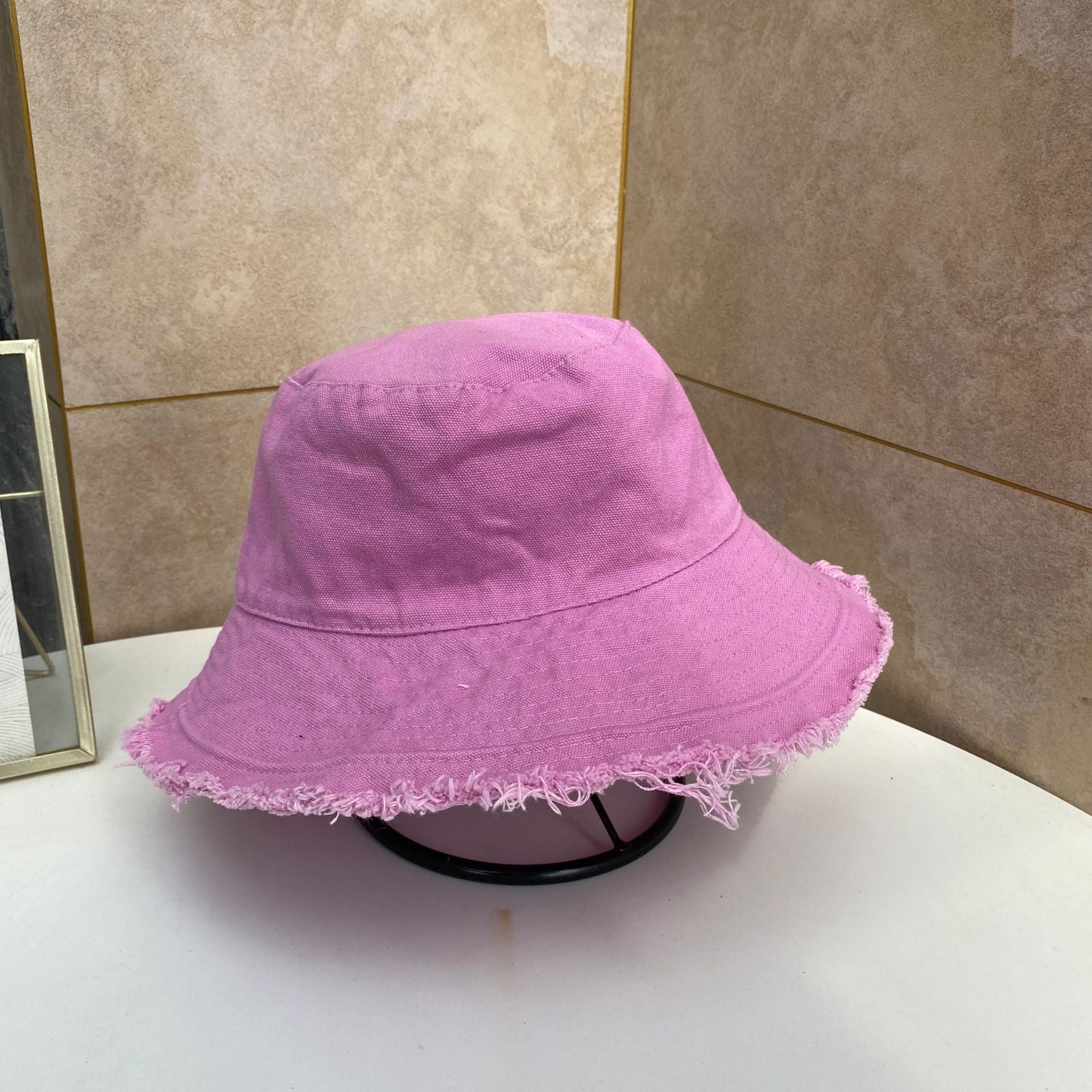 Foldable Bucket Hat Sun Visor UV Protection UPF 50+ Sun Hat Bucket Summer Men Women Large Wide Brim Panama Beach Cap Female Purple 56-58cm
